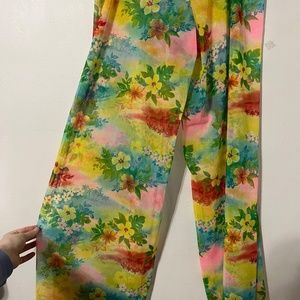 California Waves Sheer Cover Up Drawstring Pants Summer Vacation Tropical Size M